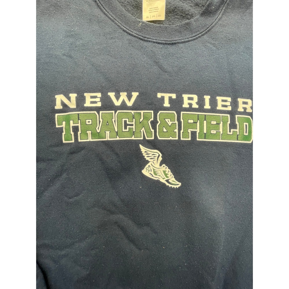 Gildan Sweatshirt Mens 2XL Navy Pre-Owned New Trier Track & Field
